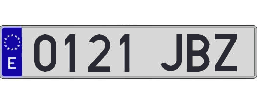 0121JBZ matricula larga