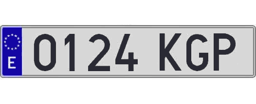 0124KGP matricula larga