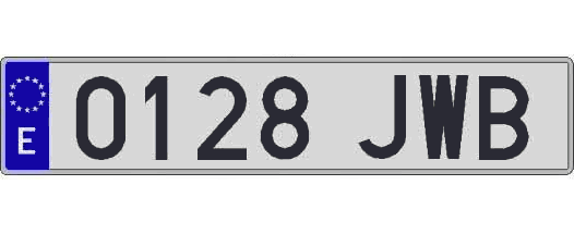 0128JWB matricula larga