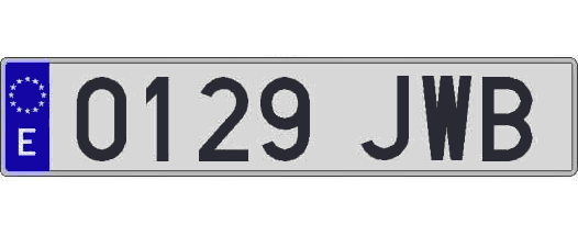 0129JWB matricula larga