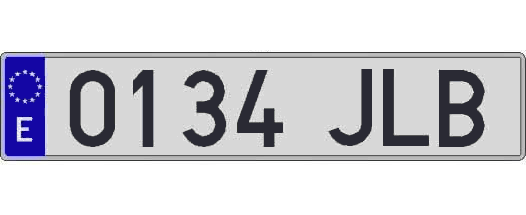 0134JLB matricula larga
