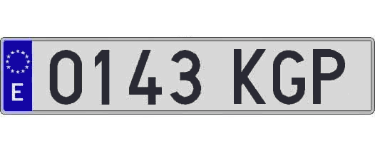 0143KGP matricula larga
