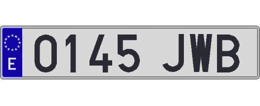 0145JWB matricula larga