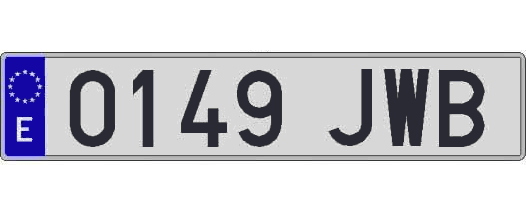 0149JWB matricula larga