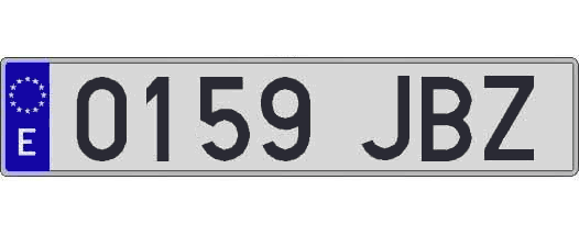 0159JBZ matricula larga