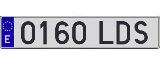 0160LDS matricula larga