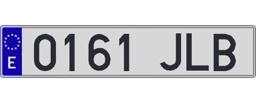 0161JLB matricula larga