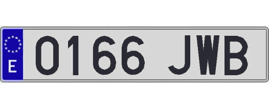 0166JWB matricula larga