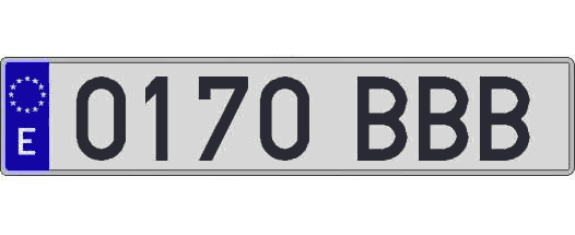 0170BBB matricula larga