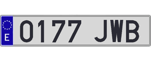 0177JWB matricula larga
