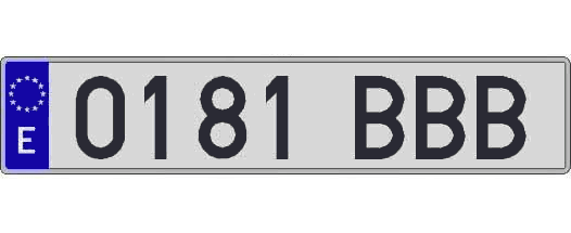 0181BBB matricula larga