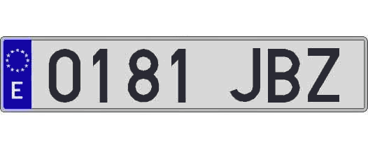 0181JBZ matricula larga