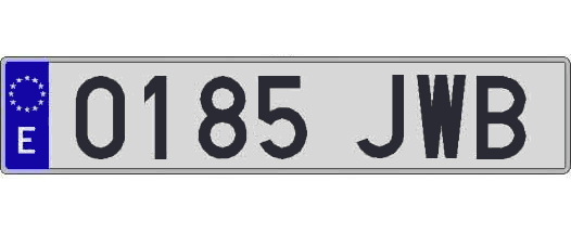 0185JWB matricula larga