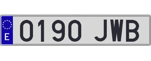 0190JWB matricula larga