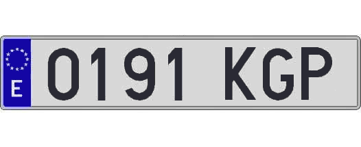 0191KGP matricula larga