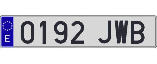 0192JWB matricula larga