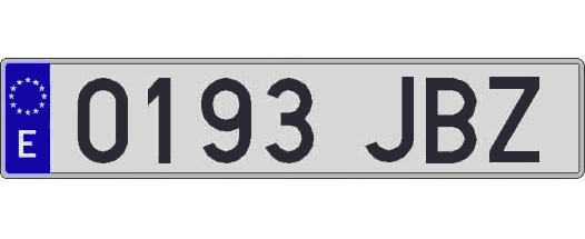 0193JBZ matricula larga