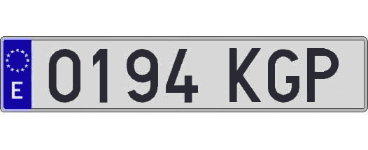 0194KGP matricula larga