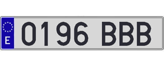0196BBB matricula larga