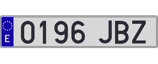 0196JBZ matricula larga