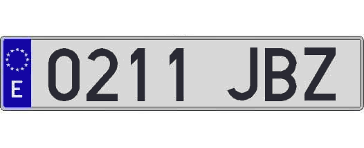 0211JBZ matricula larga
