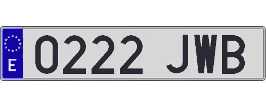 0222JWB matricula larga