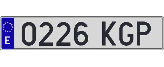 0226KGP matricula larga