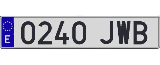 0240JWB matricula larga