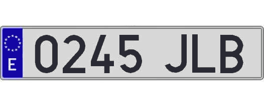 0245JLB matricula larga