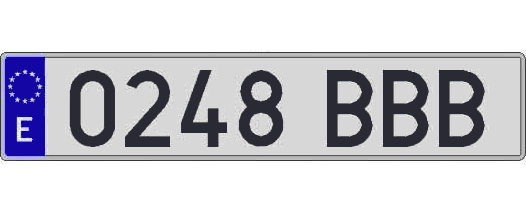 0248BBB matricula larga