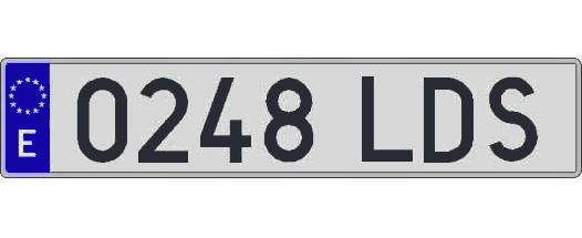 0248LDS matricula larga