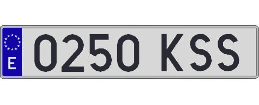 0250KSS matricula larga