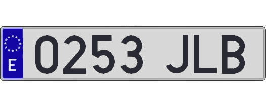 0253JLB matricula larga