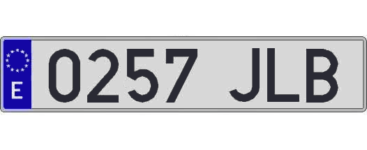 0257JLB matricula larga