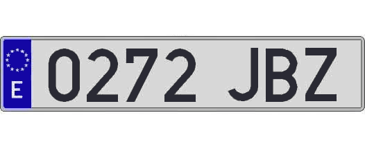 0272JBZ matricula larga