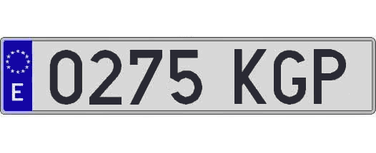 0275KGP matricula larga