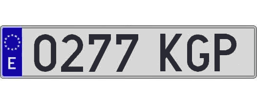 0277KGP matricula larga