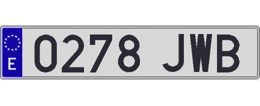 0278JWB matricula larga