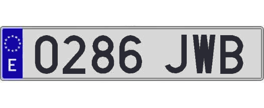 0286JWB matricula larga