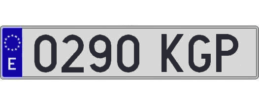 0290KGP matricula larga