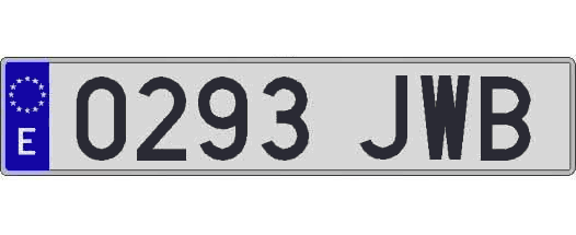0293JWB matricula larga
