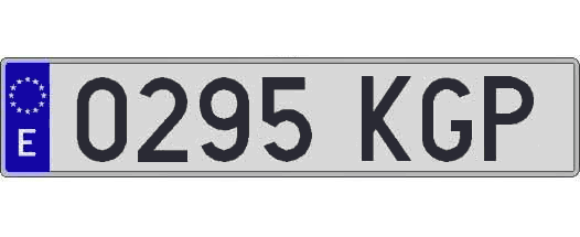 0295KGP matricula larga