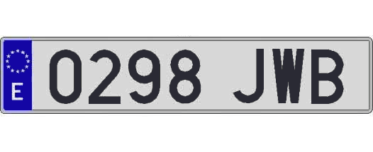 0298JWB matricula larga