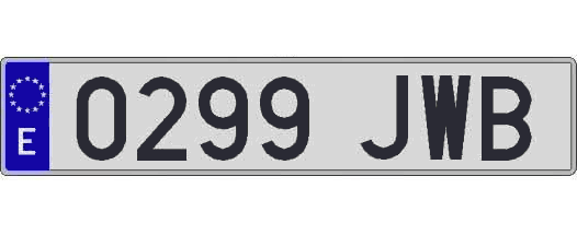 0299JWB matricula larga