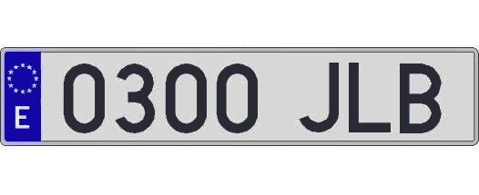 0300JLB matricula larga