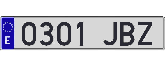 0301JBZ matricula larga