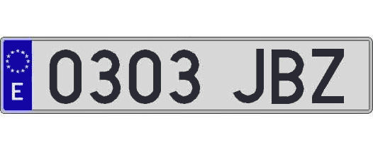 0303JBZ matricula larga