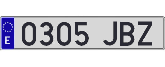 0305JBZ matricula larga