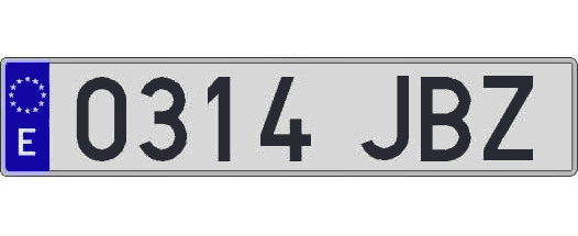 0314JBZ matricula larga