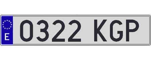 0322KGP matricula larga